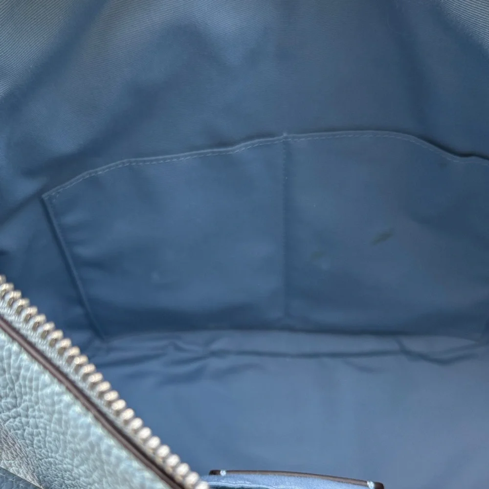Coach Sky Blue Leather Shoulder Bag - Picture 13 of 16
